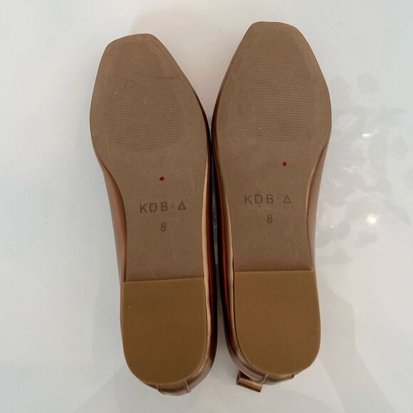 Kelsi Dagger Ballet Flats bronze Frankie Square Toe Size 8 - Picture 8 of 10